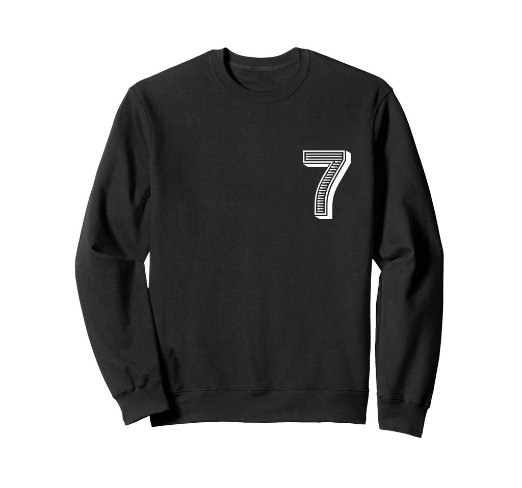 Number Seven #7 Sports Team Uniform, Birthday, Anniversary, Sweatshirt