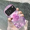 Ice crystal-colored roses For iPhone 17 16 15 14 Pro 13 Plus 12 mini 11 Pro Max XR X S 7 8 Elliptical Tempered Glass Phone Case