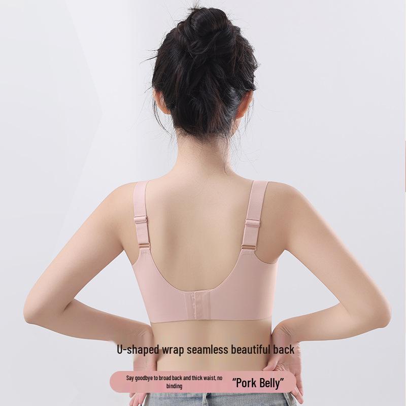 Seamless Sport Push-Up Anti-Sagging Bra with Breathable Fixed Cups