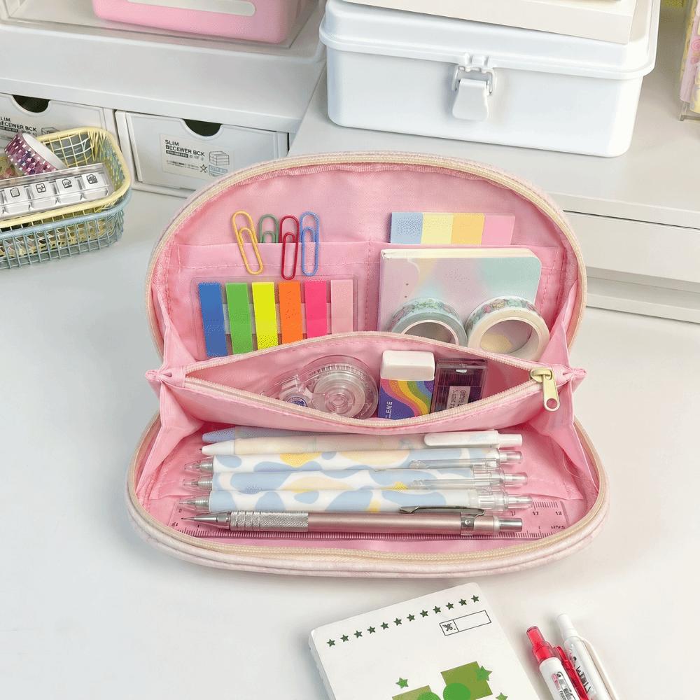 Large Capacity Pencil Case Handheld Design Pencil Pouch Portable Stationery Pouch  School Supplies