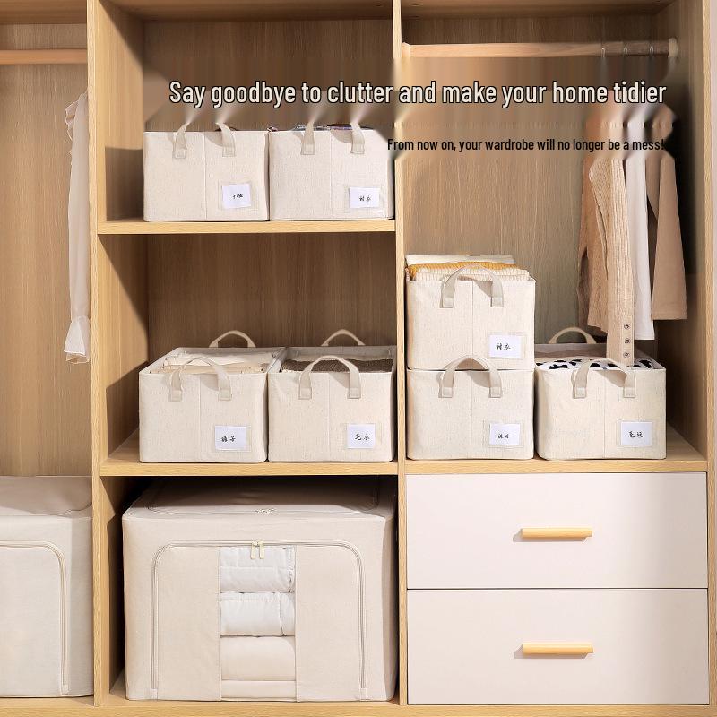 Tianshan Cotton Linen Storage Box – Durable Fabric Organizer for Clothes 47*28*20