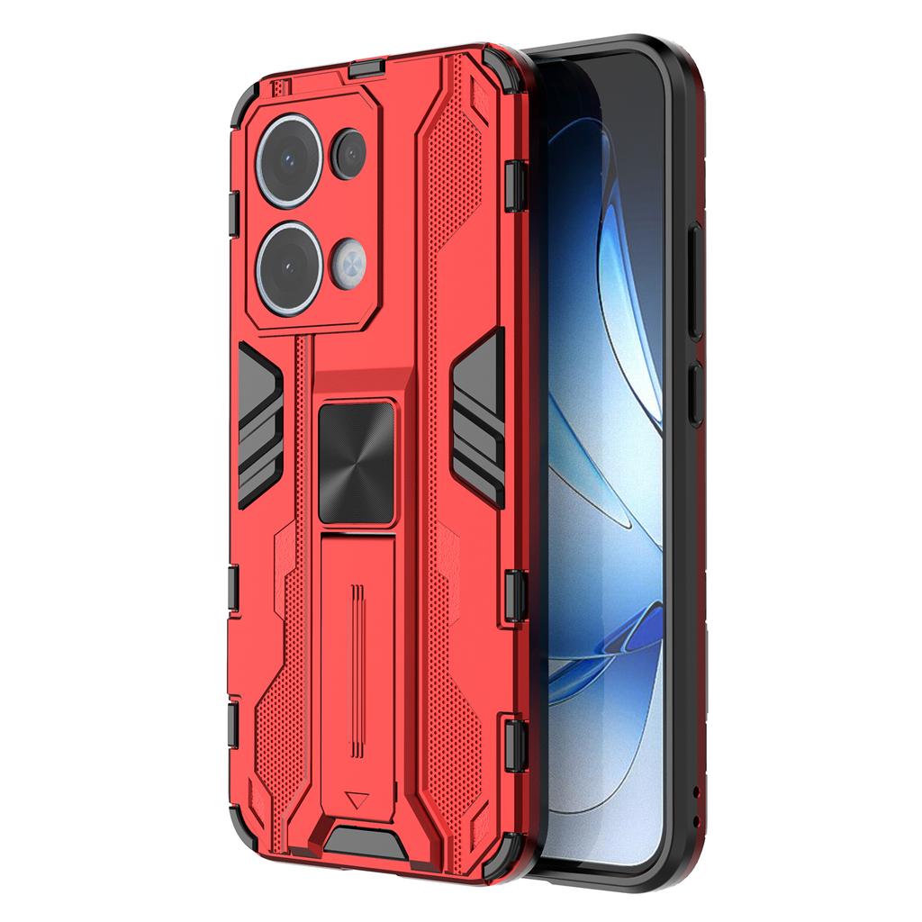 Dla Oppo Reno13 5G (Światowy) Etui PC + TPU Odporne na wstrząsy Pokrowiec na telefon z podstawką