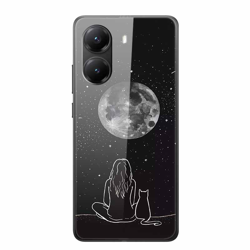 Tempered Glass Case For Xiaomi Poco X7 Pro Case Hard Glass Back Cover Soft TPU Bumper For Redmi Turbo 4 Phone Case X7Pro Turbo4