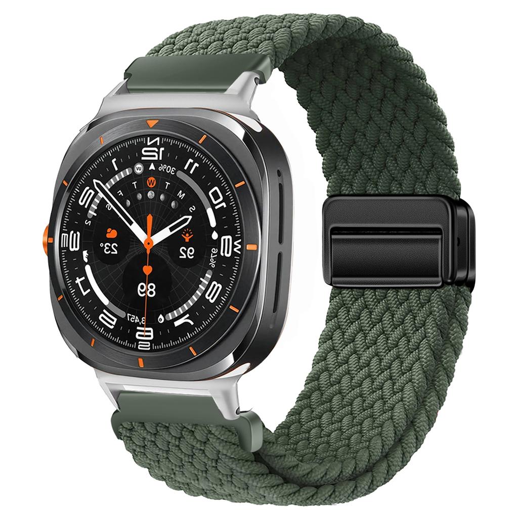 For Samsung Galaxy Watch Ultra Strap 47mm Accessories Magnetic Nylon Braided sport Bracelet Correa Galaxy Watch 7 Ultra Band