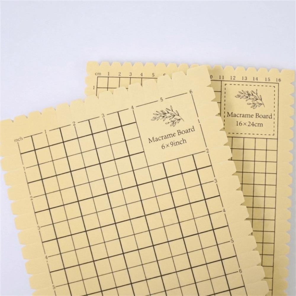 DIY Craft Thick Foam Macrame Board and Pins Kit 16x24cm 6x9in Grid Board Lightweight Reusable Knotting Board Bracelet Making