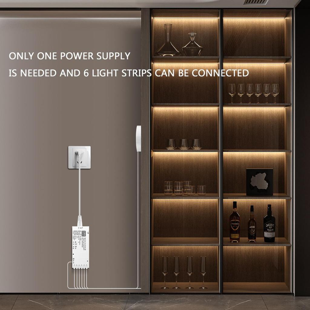 12V COB LED Streifen Licht 320LED/M Durchdringbare Holz Hand Motion Sensor Touch Dimmer Schalter DIY Regal Speisekammer schaufenster Hintergrundbeleuchtung Lampe