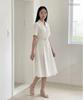 ROEM Short Sleeve Flare Long Dress Rmowg24S12