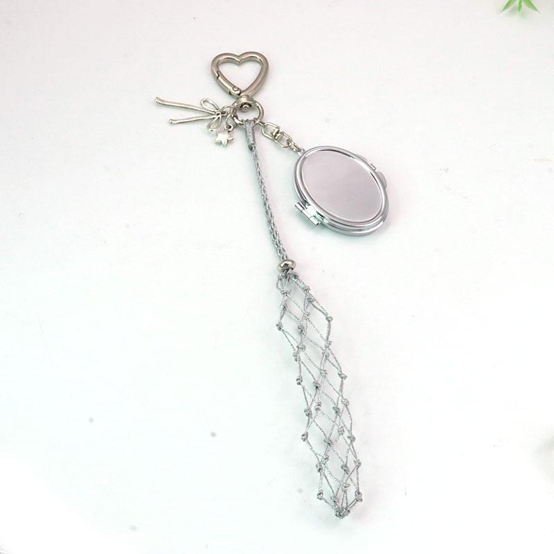 Original Hand-Woven Net Bag Charm Keychain: Stylish Lipstick Holder