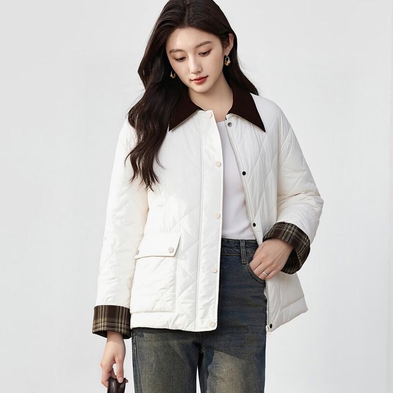 Women's High-End Contrast Commuter Cotton Padded Jacket