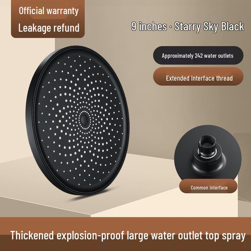 Pressurized Handheld & Large Top Spray Shower Head Set for Bathrooms