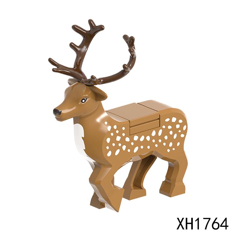 Magic Movies Medieval Animal Figure Building Blocks Dragon Elk Wild Boar Bighorn Sheep Dog Mini Model Bricks Toys DIY Kids Gifts