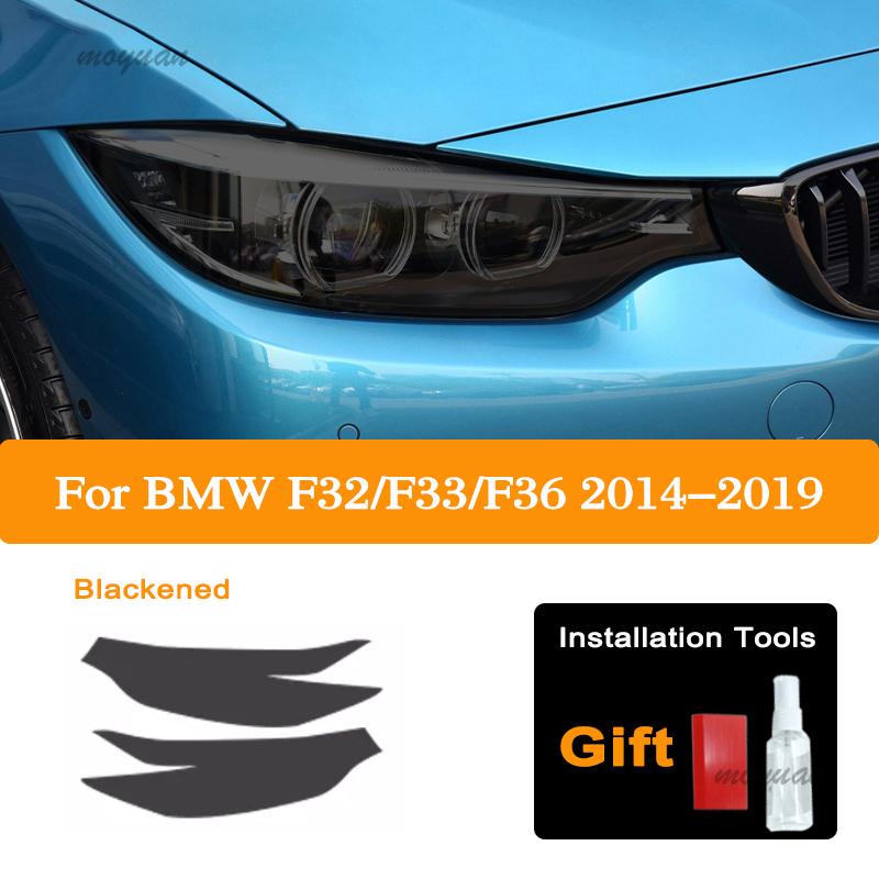 Car Headlight Tint Black Protective Film Vinyl Protection Transparent TPU Sticker Accessories For BMW 4 Series F32 F33 F36 13-19