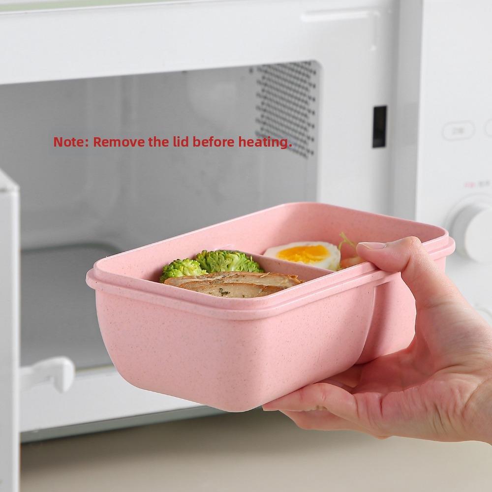 960/1250 Ml Double-layer Lunch Box Wheat Straw Lunch Container Stackable Meal Container  Student