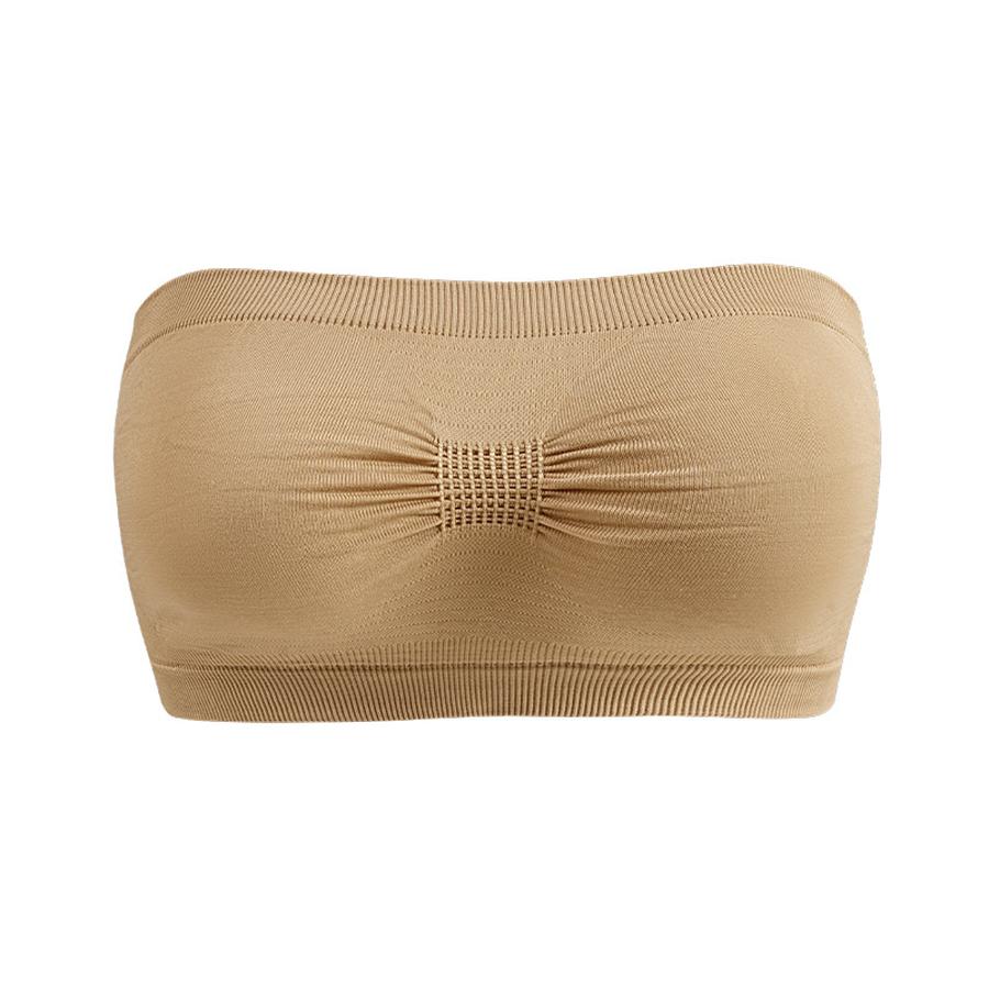 Hot Summer Extra Large Strapless Bra Women Seamless Non-Padded Breathable Low Cut Cami