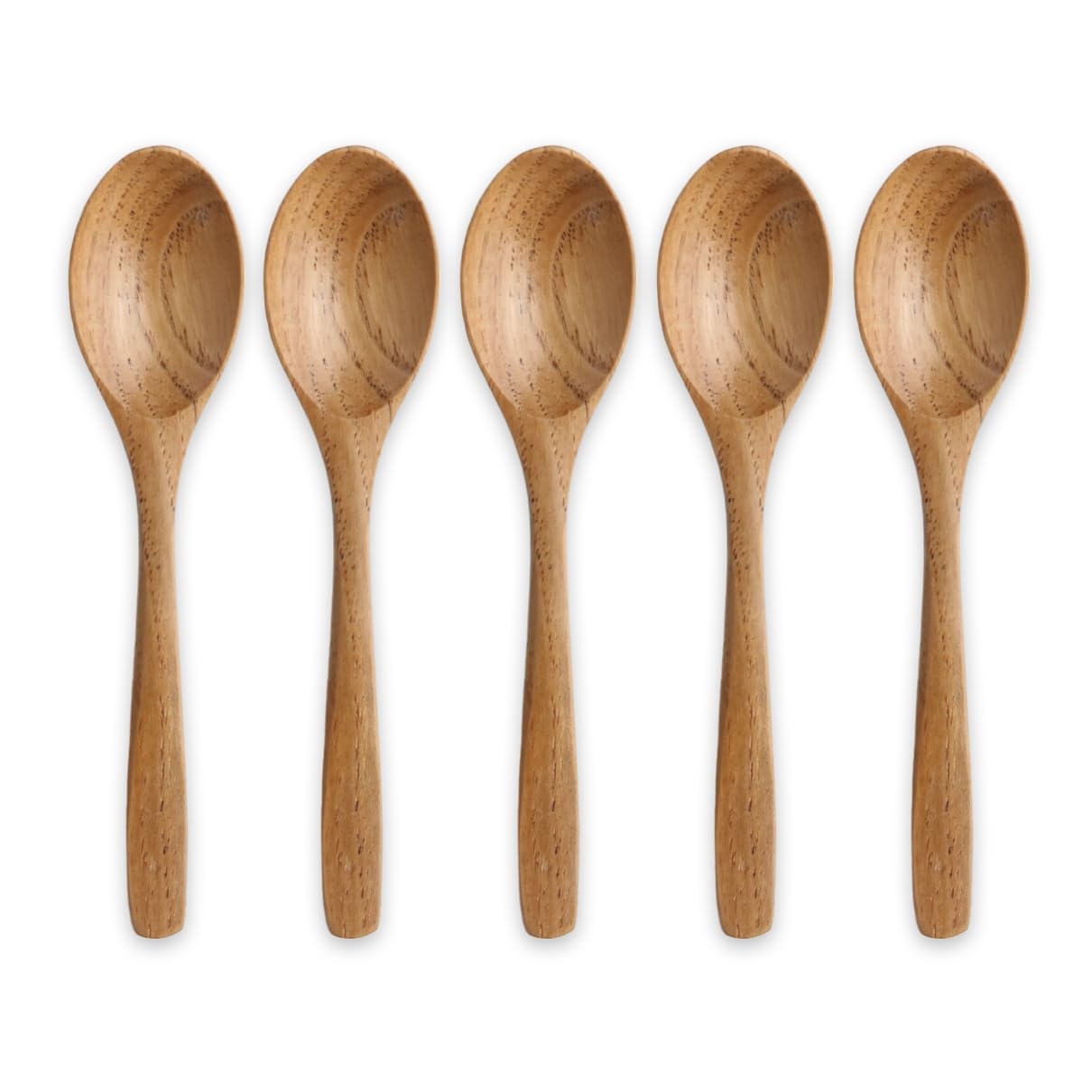 

Wooden Chestnut Set of Current Model J-kitchens Spoons, 5, 11.8x2.5cm,