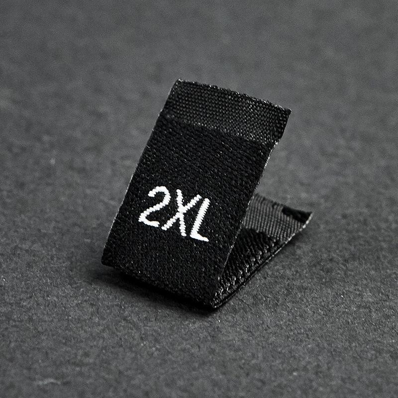In-Stock Universal Black & White Folded Neck Labels for Men's & Women's Clothing