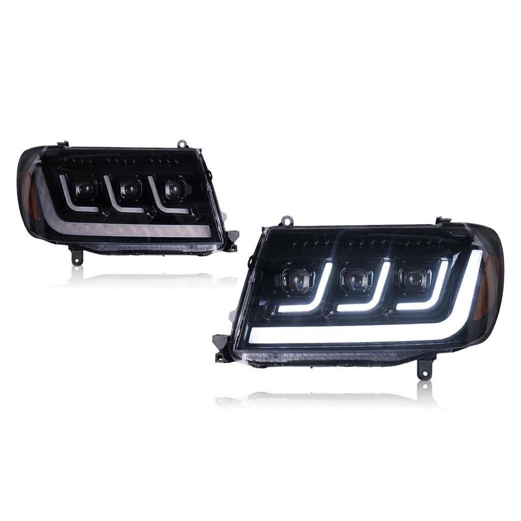 LED Flowing Turn Signal Headlight Assembly for 98-07 Toyota Land Cruiser LC100
