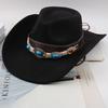 Western Cowboy Style Tibetan Fashion Top Hat Autumn/Winter New Collection Deer Skin Velvet Large Edge Riding Hat