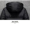 Men's European and American Winter Hooded Business Casual Warm Coat