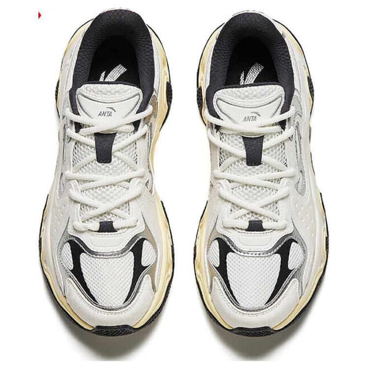 New Anta Shock Absorbers Slip Resistant Low Top Chunky Sneakers Women's Silver White Gray 122428855-1