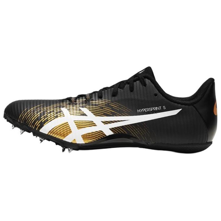Asics Hyper Sprint 8 Casual Versatile Shock Absorbing Durable Low Top Running Shoes Unisex Running Shoes Black Gold 1093A200-003