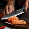 WXCOO Damascus Steel 8 Chef Knife Kitchen Boning Knife Octagonal Handle Japanese Sushi Slicing Meat Cleaver Kitchen Knife