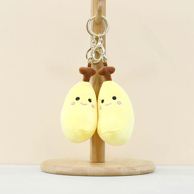 Adorable Cartoon Banana Plush Toy Keychain With Ultra Soft Short Plush Material For Bags