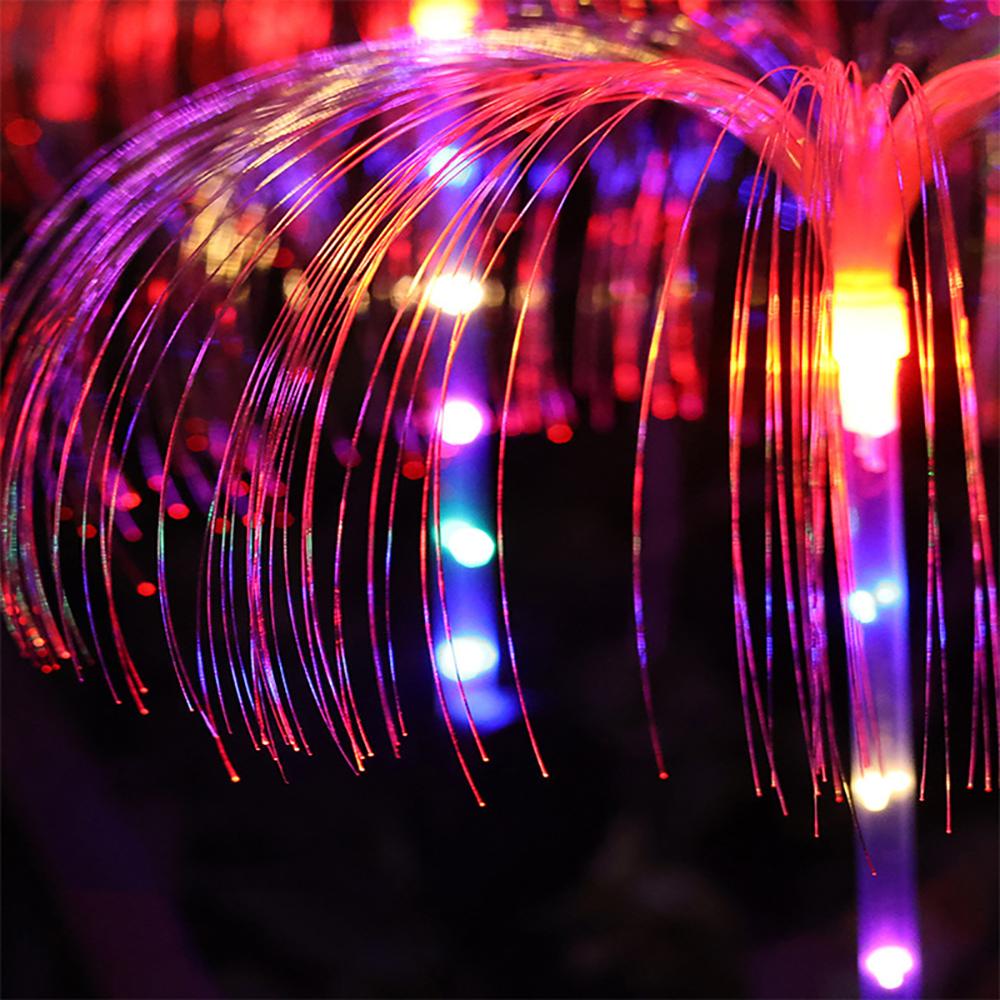 2Pcs 7-Color Changing Solar Power Jellyfish Light Lamp Outdoor Garden Decoration