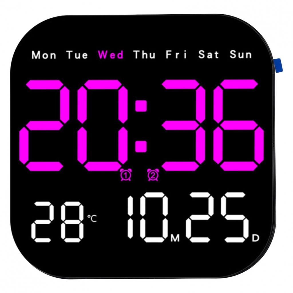 Adjustable Brightness LED Wall Clock Wall Clock Countdown Date