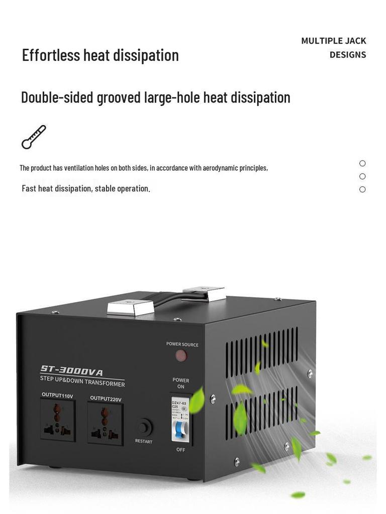 Lifting Transformer Voltage Converter ST-500W/1000W/2000W/3000W 220V to 110V