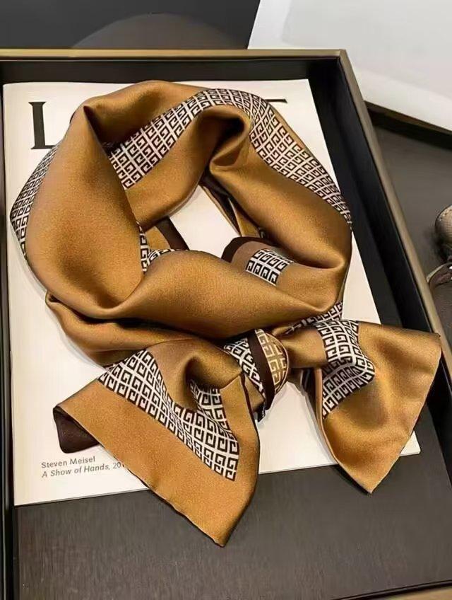 Big Brand Double-sided Printed Long Headband Silk Scarf Hin Scarf Ribbon Tie Bag Decoration Suit Scarf Waist Belt Multi Function