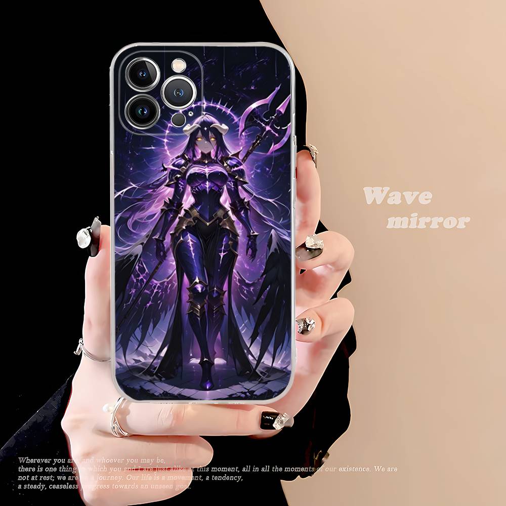 Cartoon Anime A-AlbedoS Transparent Phone Case For IPhone 16 15 14 13 12 11 Pro Max Plus Soft Cover
