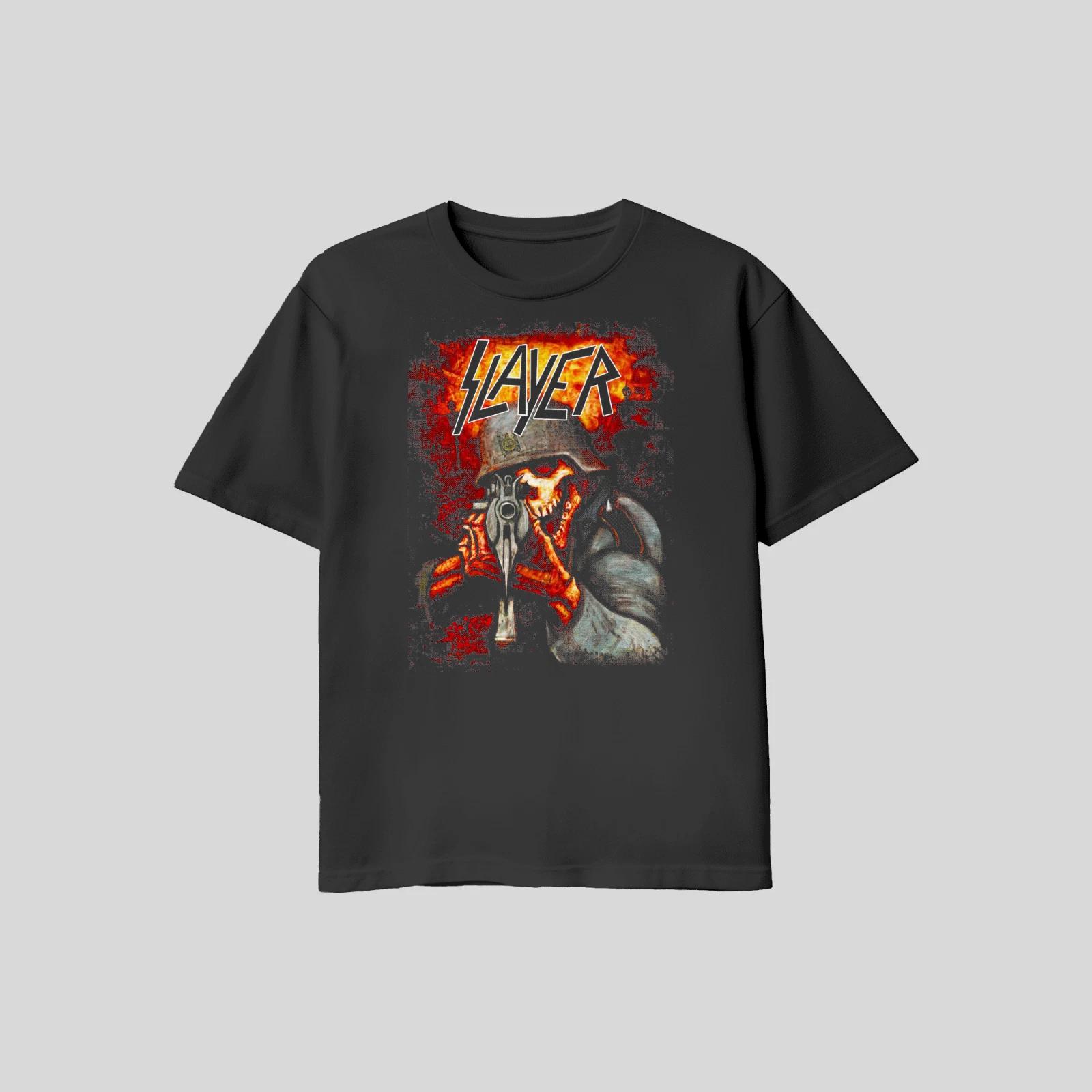 Unisex Adult Casual Graphic Slayer Death Soldier Tom Araya Kerry Ki... M