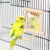 Lustro ptaka drewniana interaktywna zabawka z okoniem dla małych papug papugi papuga nimfa Conure Lovebird akcesoria do klatek
