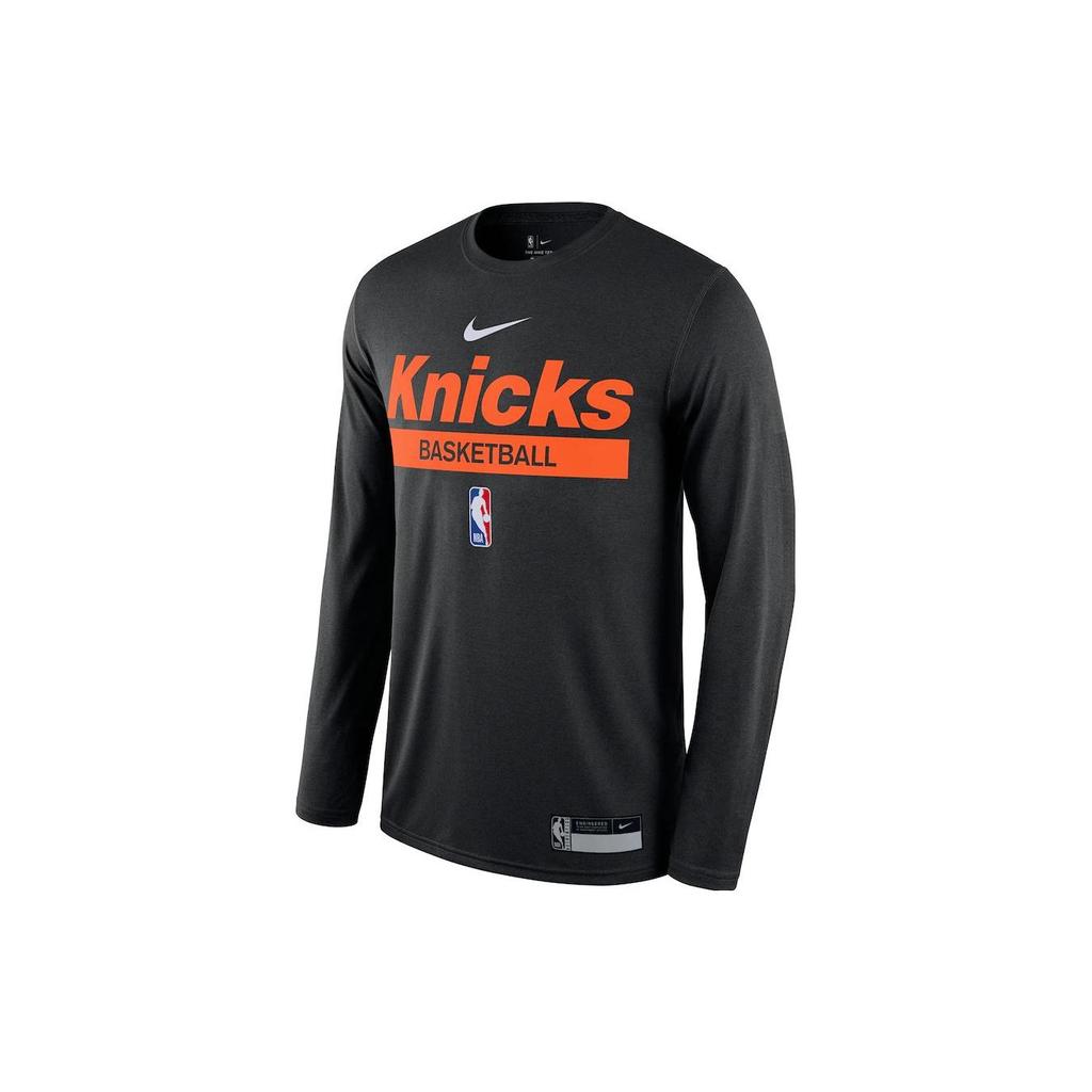Nike New York Knicks Captain Long-Sleeve Quick-Dry Shooting Shirt Men Tops Black DR6532-010