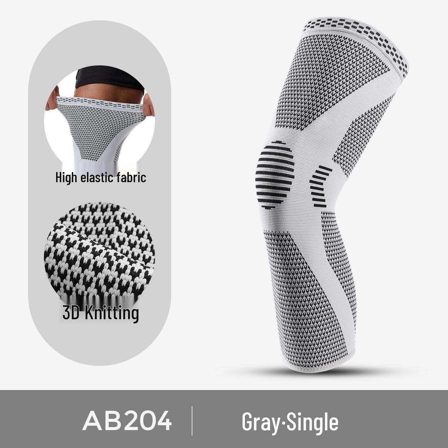 

Breathable Non-slip Sports Knee Sleeve for Running & Hiking - Unisex Protective Gear Gray Single M