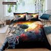 Space Astronaut Duvet Cover Set For Boys Girls Kids Twin Bedding Set Galaxy Space Themed Bedroom Decor Polyester Comforter Cover