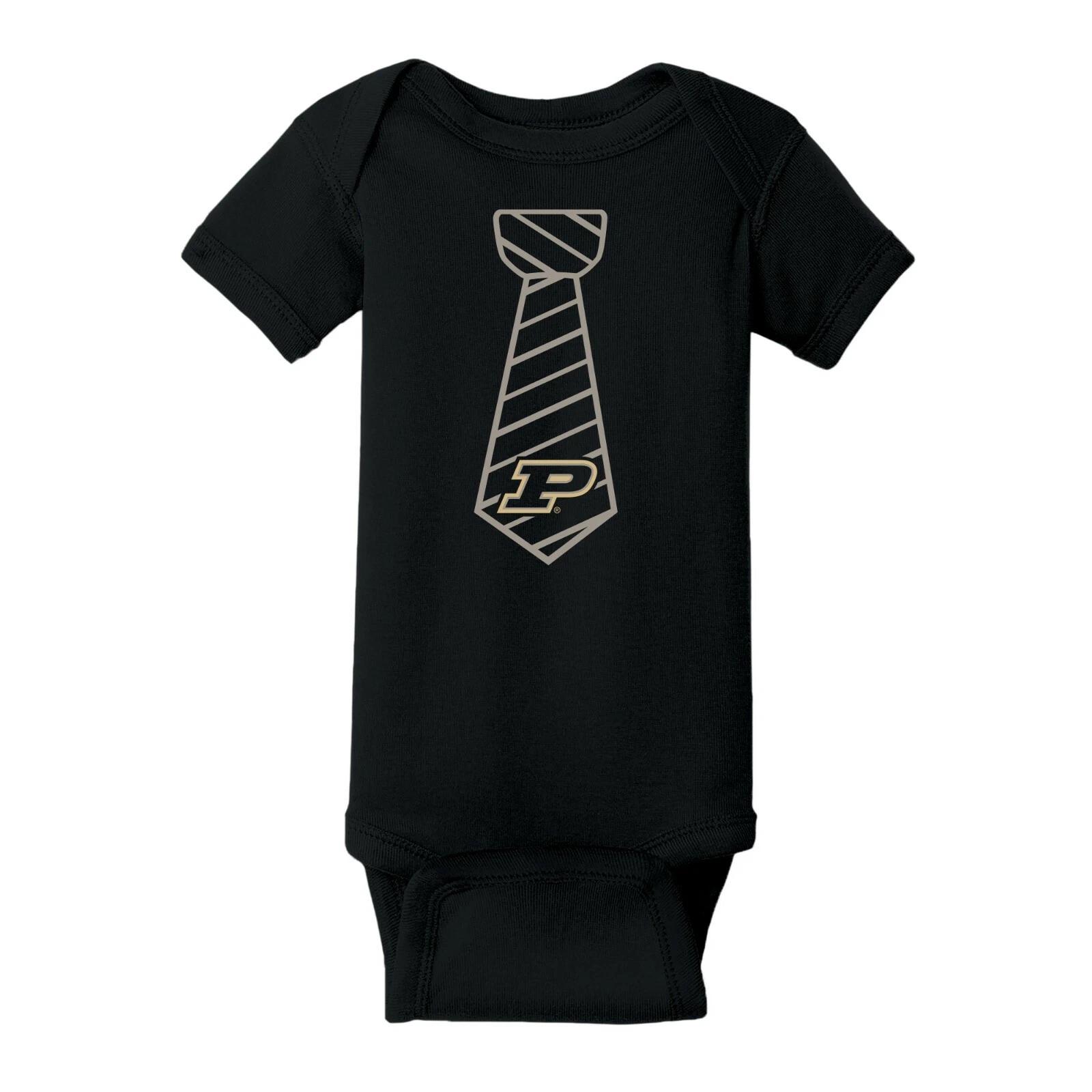 Purdue Boilermakers Necktie Infant Creeper Bodysuit - Black 3XL