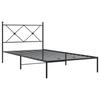 Struttura Letto in Metallo con Testiera Nera 100 x 190 cm