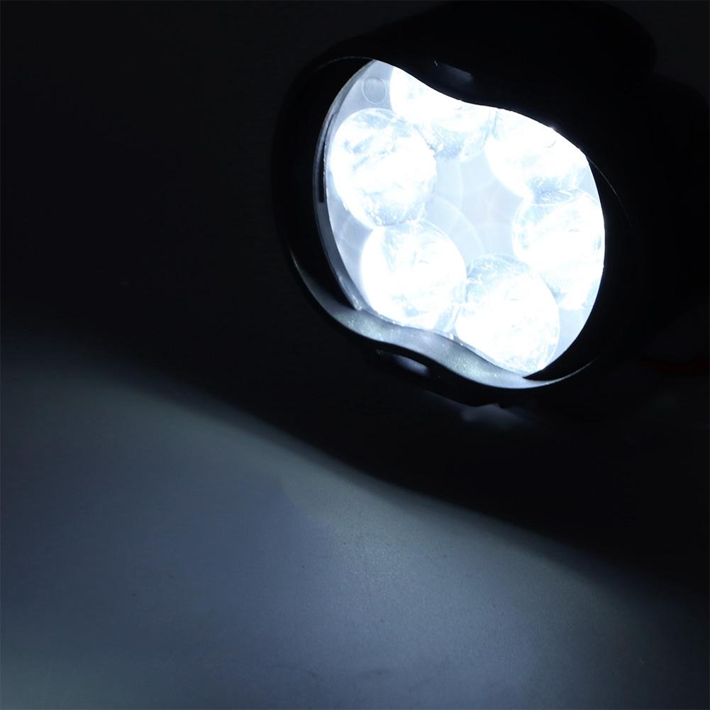 2PCS 6 LED Spot Nebel Licht Motorrad Scheinwerfer Universal Wasserdichte Front Kopf Lampe 12V