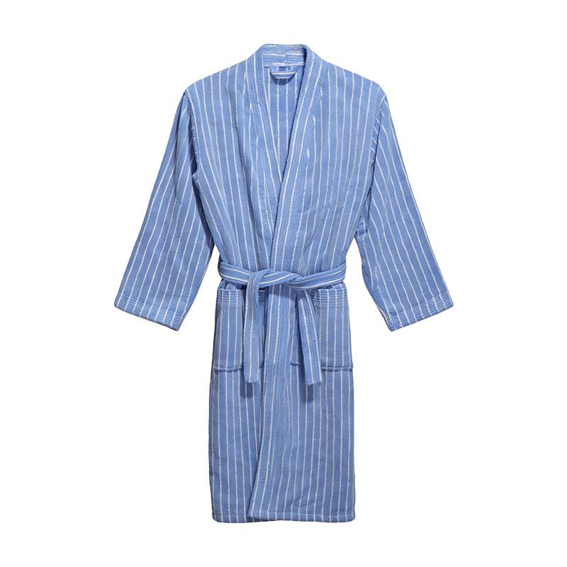 Unisex Thickened Cotton Bathrobe - Absorbent, Quick-Drying, All-Season, Plus Size Pajamas