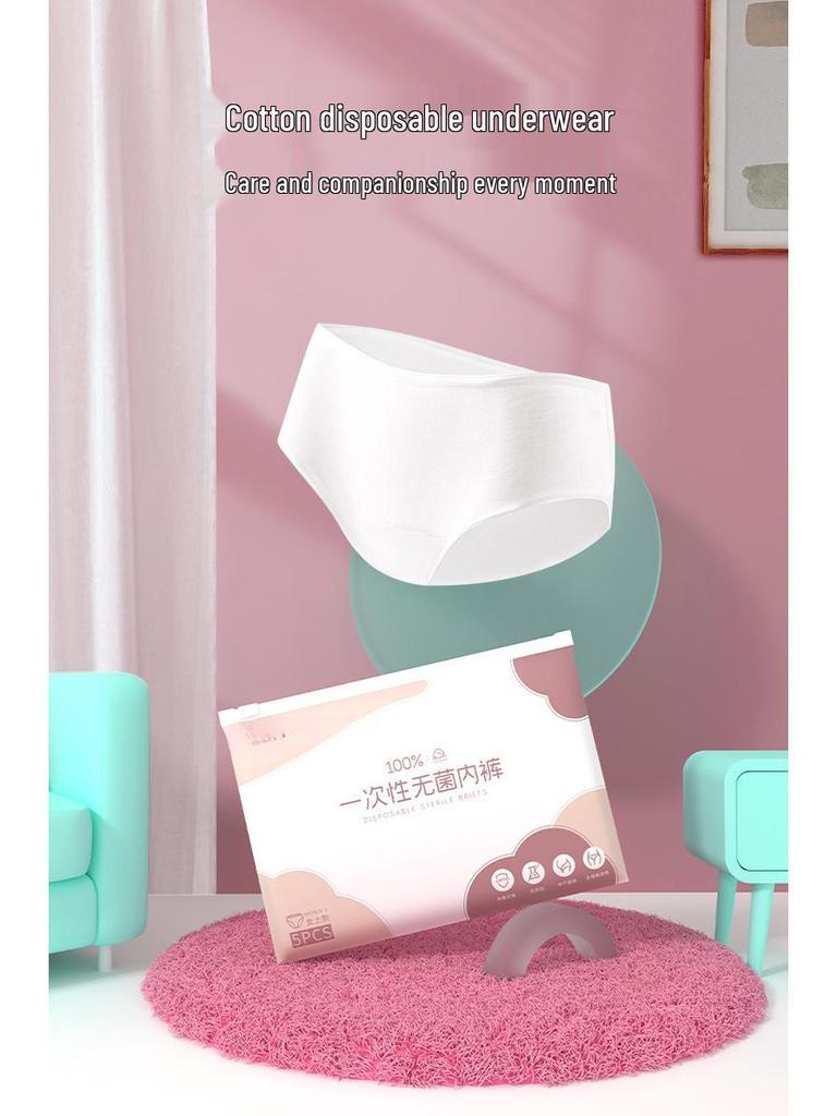 Plus Size Women's Sterile Disposable Postpartum Underwear 5-Pack