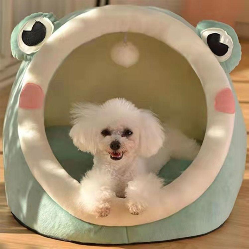 Cartoon Style Cat Sleep Bed Washable Pet Sleeping Bed Warm Pets Sleeping Cave  Kitten
