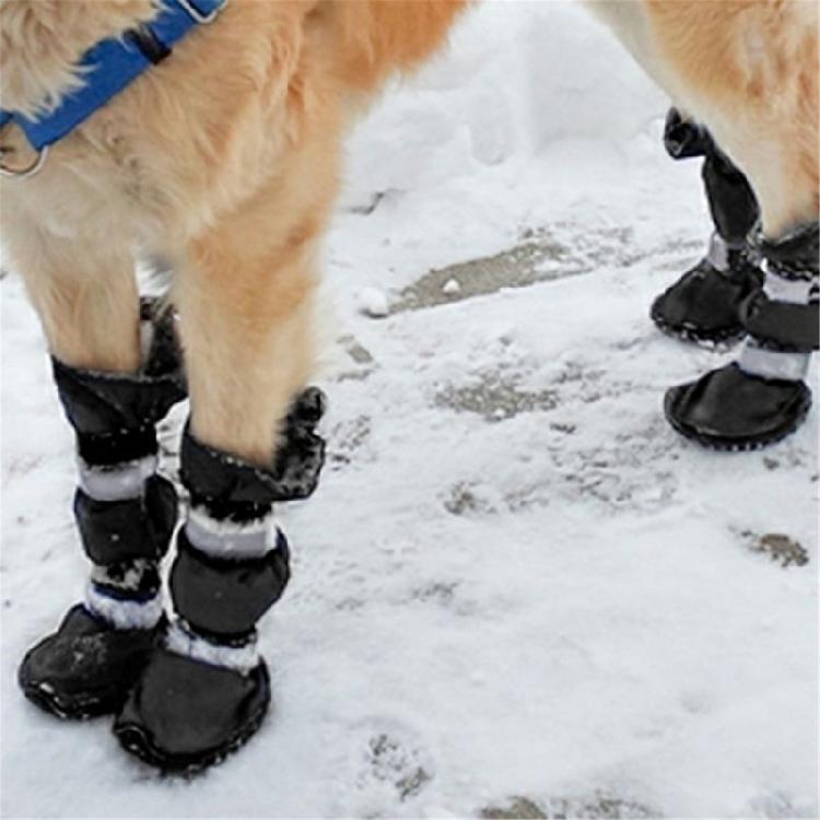 Dog Boots Waterproof Adjustable Shoes Non Slip Soles for Medium Large Dogs