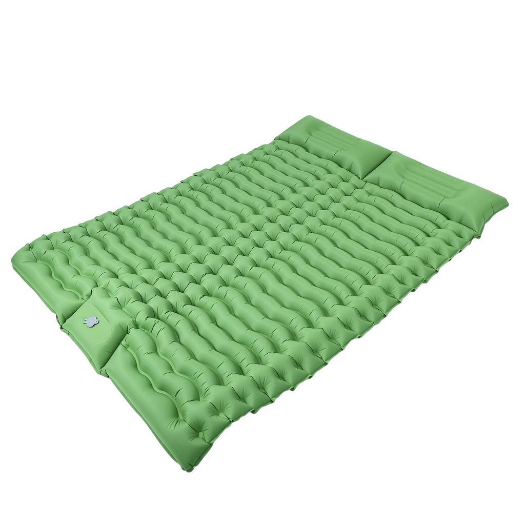 Double Sleeping Pad Tear Proof Water Proof TPU Portable Double Inflatable Mattress with Foot Pump for Outdoor Camping
