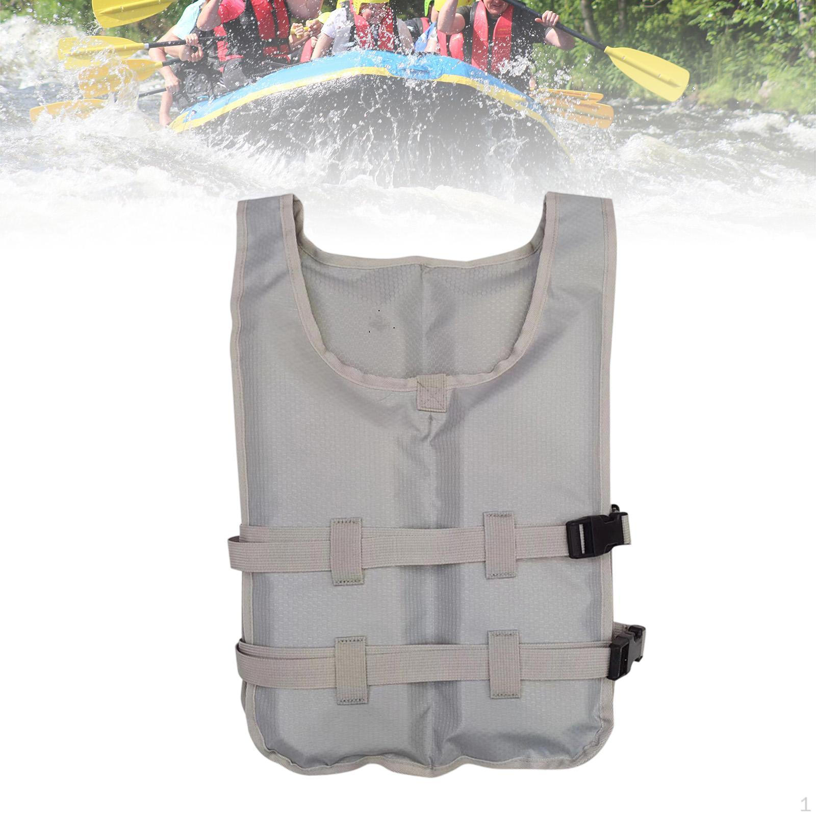 

Life Vest Portable Breathable Swim Jacket for Drifting Wakeboarding Boating сірий колір