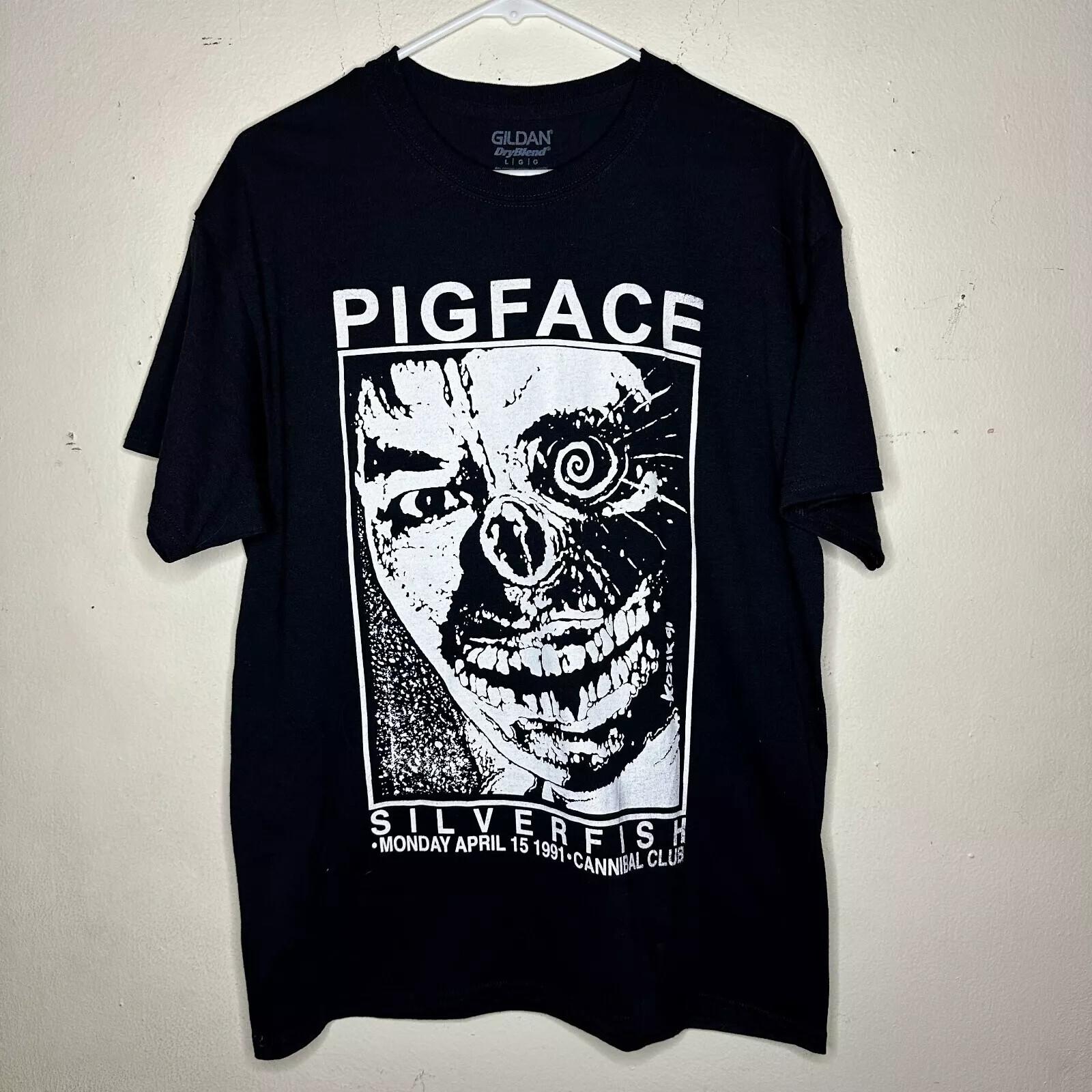 Rare Pigface Band Men Black All Size NLS5.06 XXL