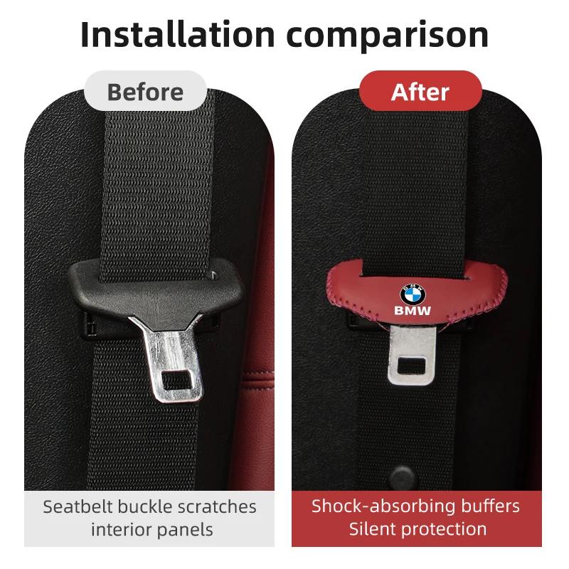 Car Sticker 2025 Hot 2/5pcs Car Seat Belt Buckle Anti-scratch Protector Cover For BMW Performance F20 F30 F10 F40 E92 G01 E91 G2