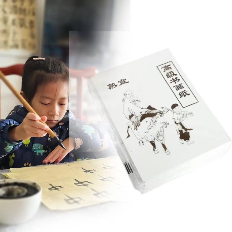 Traditional Chinese Brush Painting Paper Set With Natural Bamboo Material For Art Enthusiasts