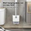 Toilet Brush With Holder Set Wall Mounted Long Handle Toilet Cleaning Brush With Holder, Flexible Toilet Bowl Cleaning Brush